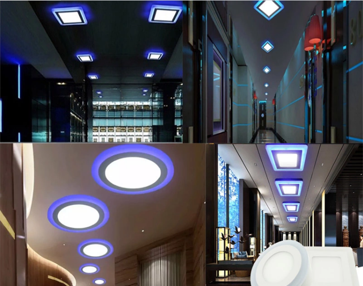 8. double color led panel light